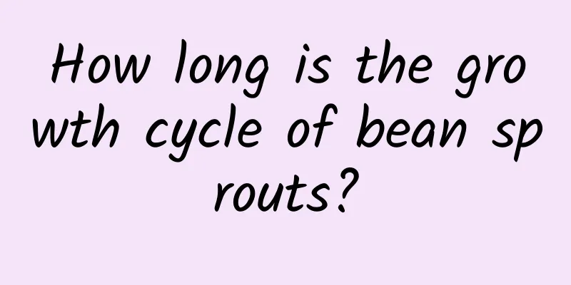 How long is the growth cycle of bean sprouts?