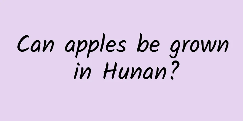 Can apples be grown in Hunan?
