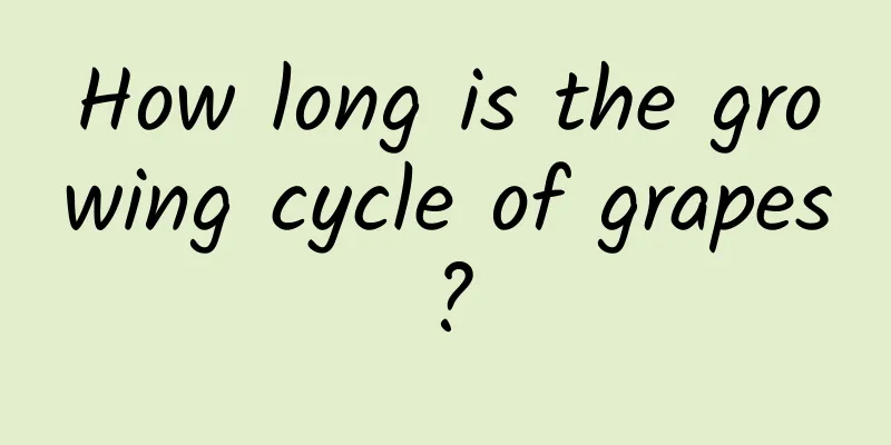 How long is the growing cycle of grapes?