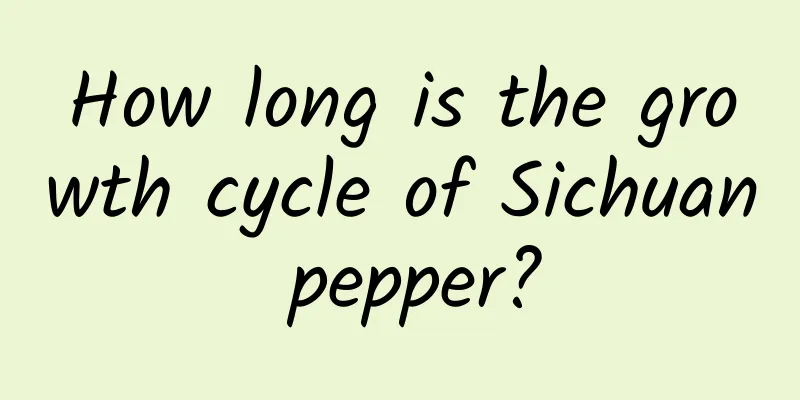 How long is the growth cycle of Sichuan pepper?