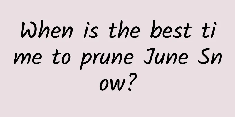 When is the best time to prune June Snow?