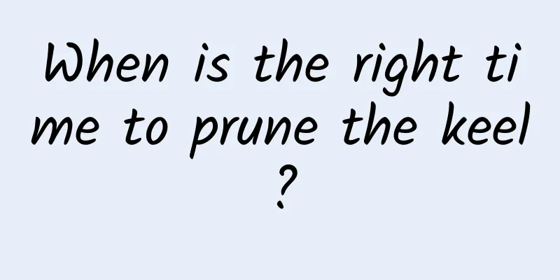 When is the right time to prune the keel?