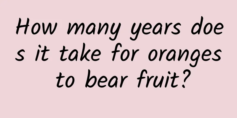 How many years does it take for oranges to bear fruit?