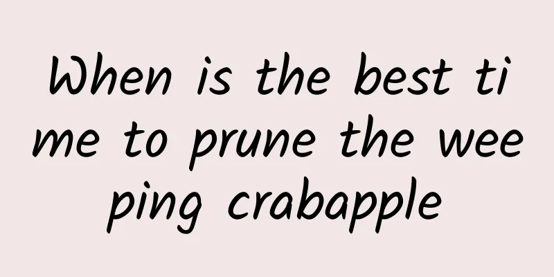 When is the best time to prune the weeping crabapple