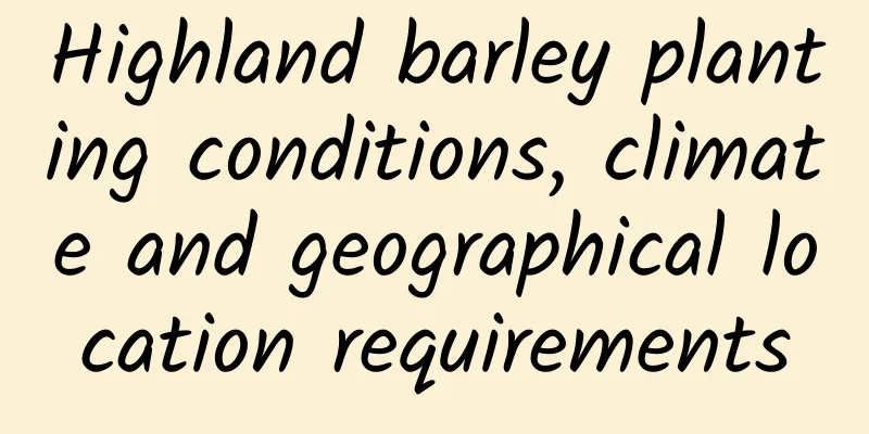 Highland barley planting conditions, climate and geographical location requirements