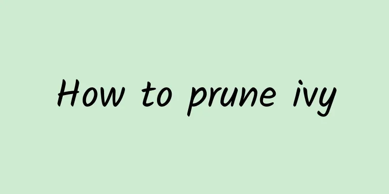 How to prune ivy