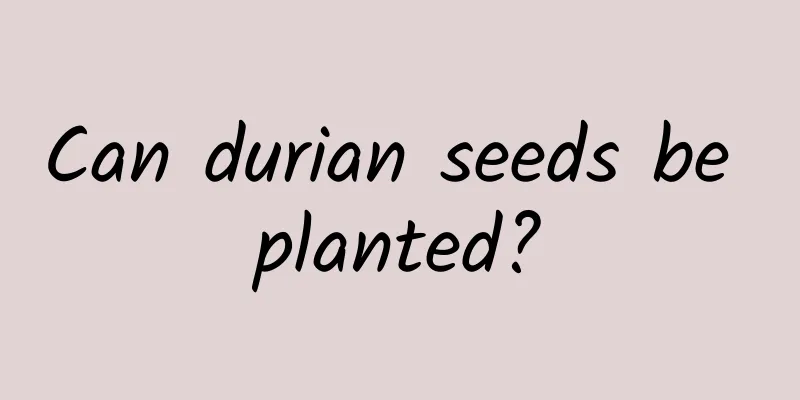 Can durian seeds be planted?