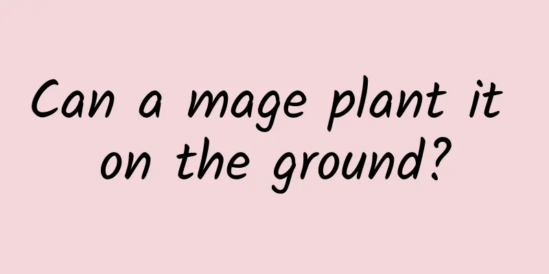 Can a mage plant it on the ground?