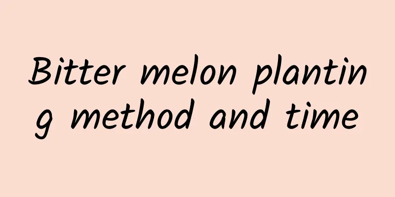 Bitter melon planting method and time