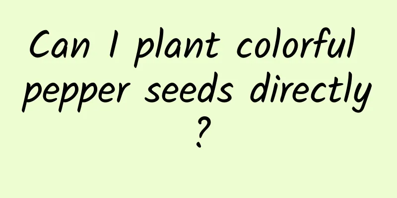 Can I plant colorful pepper seeds directly?