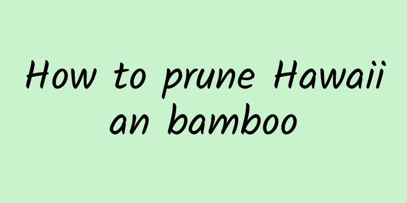 How to prune Hawaiian bamboo