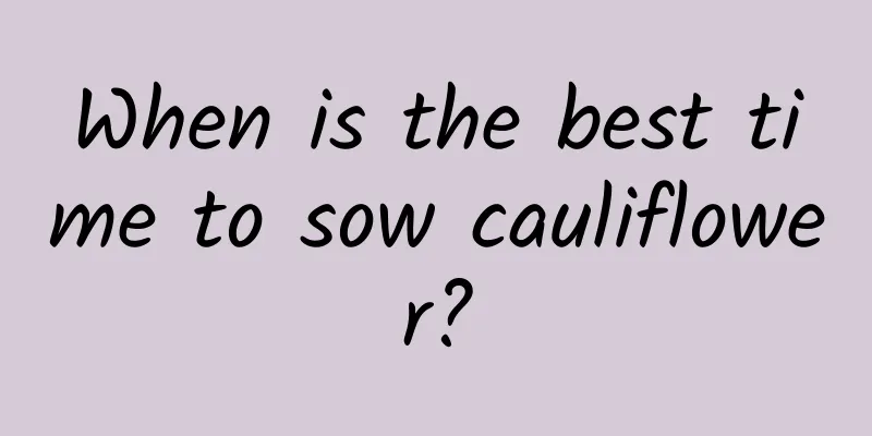 When is the best time to sow cauliflower?