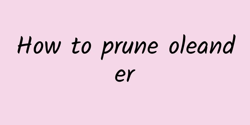 How to prune oleander