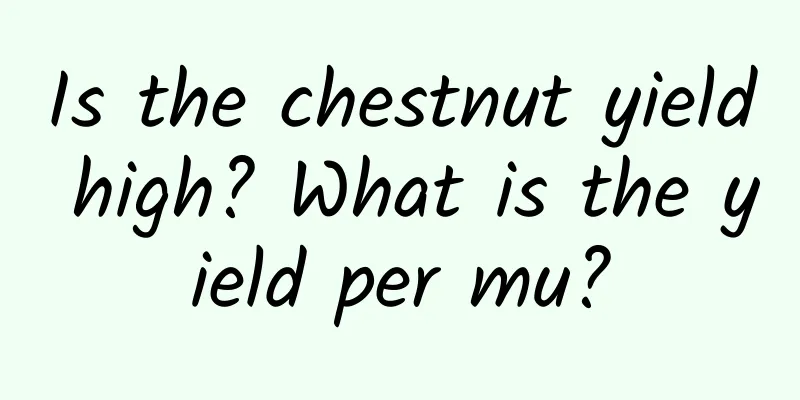 Is the chestnut yield high? What is the yield per mu?