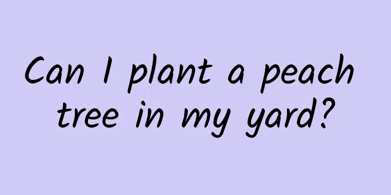 Can I plant a peach tree in my yard?