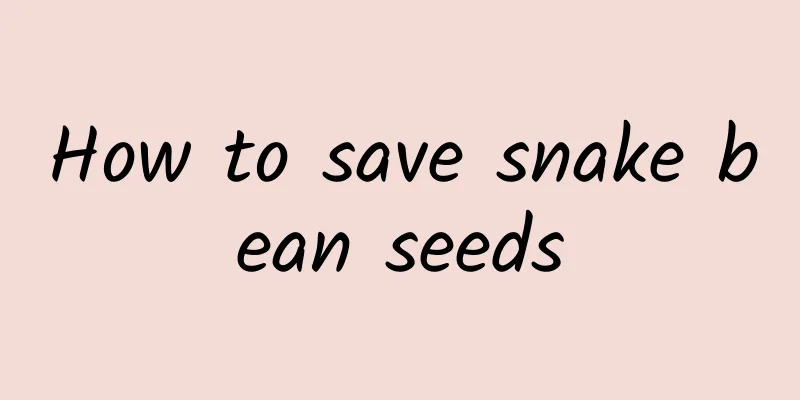 How to save snake bean seeds