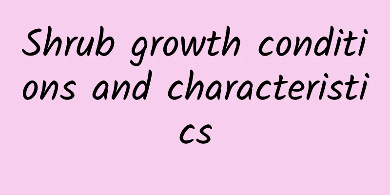 Shrub growth conditions and characteristics