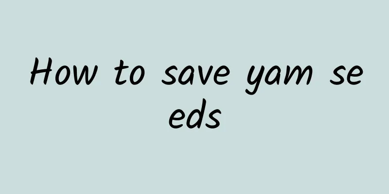 How to save yam seeds