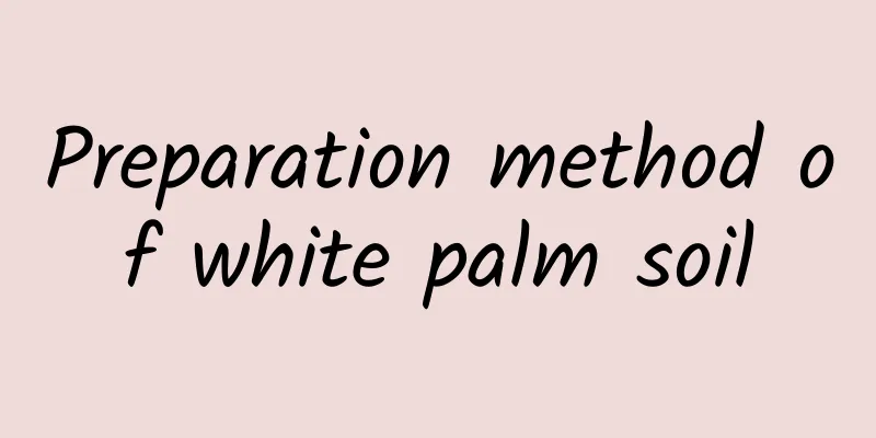 Preparation method of white palm soil