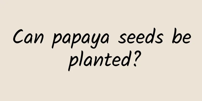 Can papaya seeds be planted?