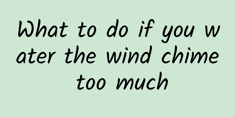What to do if you water the wind chime too much