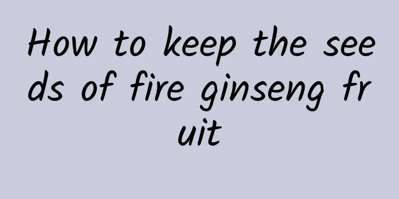 How to keep the seeds of fire ginseng fruit
