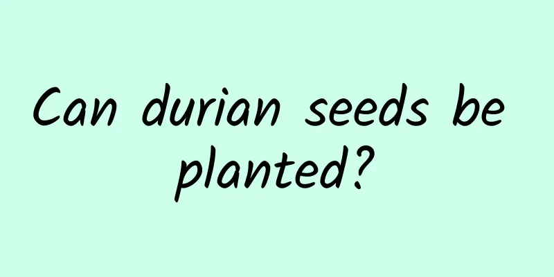 Can durian seeds be planted?