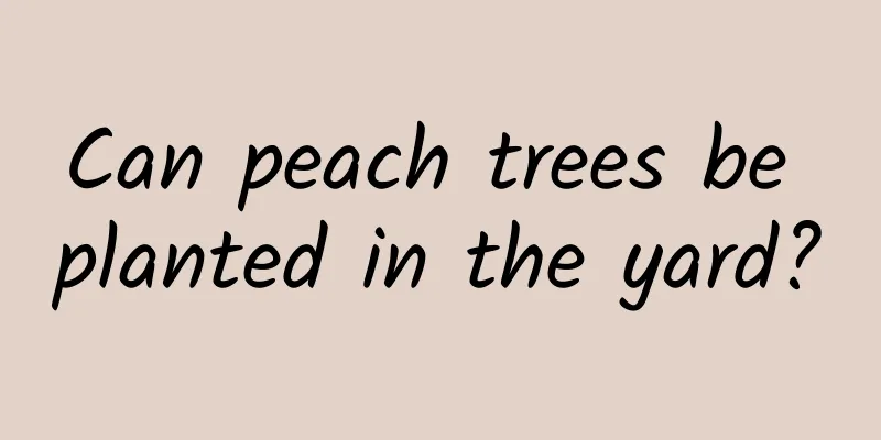 Can peach trees be planted in the yard?