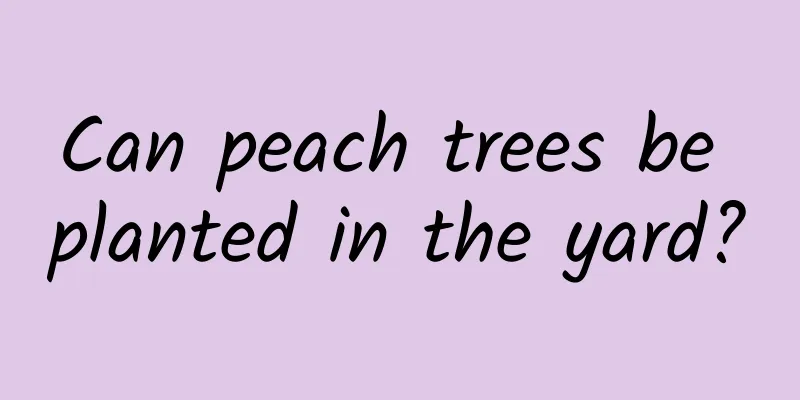 Can peach trees be planted in the yard?