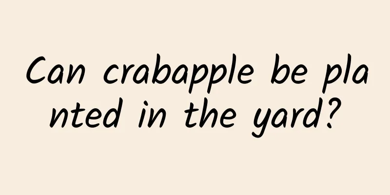 Can crabapple be planted in the yard?