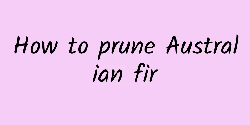How to prune Australian fir