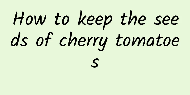 How to keep the seeds of cherry tomatoes