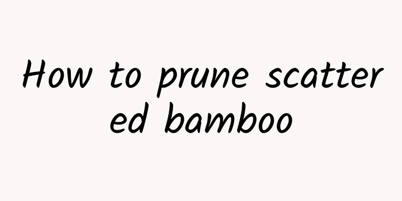 How to prune scattered bamboo