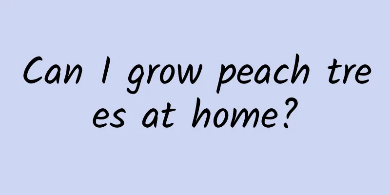 Can I grow peach trees at home?
