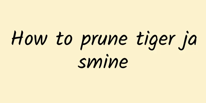 How to prune tiger jasmine
