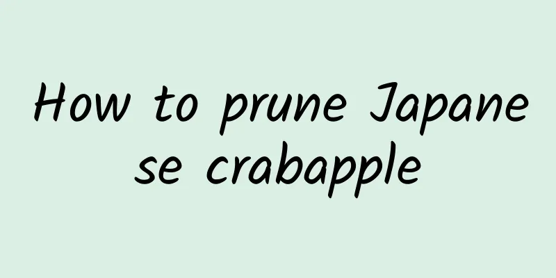 How to prune Japanese crabapple