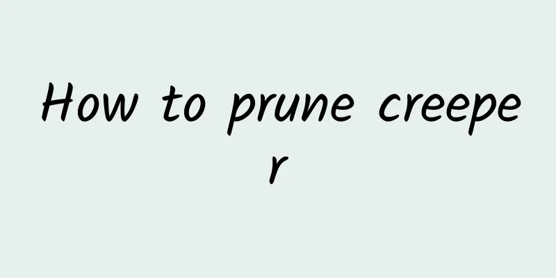 How to prune creeper