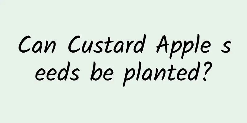 Can Custard Apple seeds be planted?