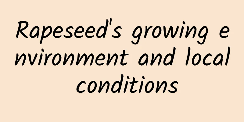 Rapeseed's growing environment and local conditions