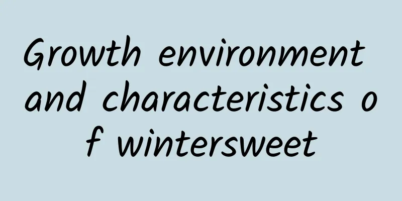 Growth environment and characteristics of wintersweet