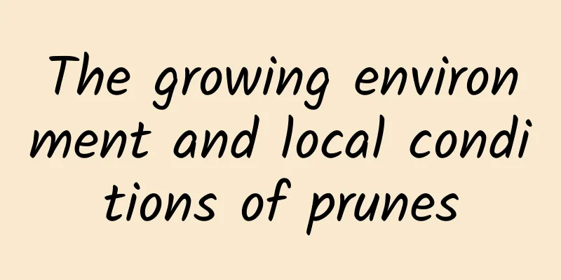 The growing environment and local conditions of prunes