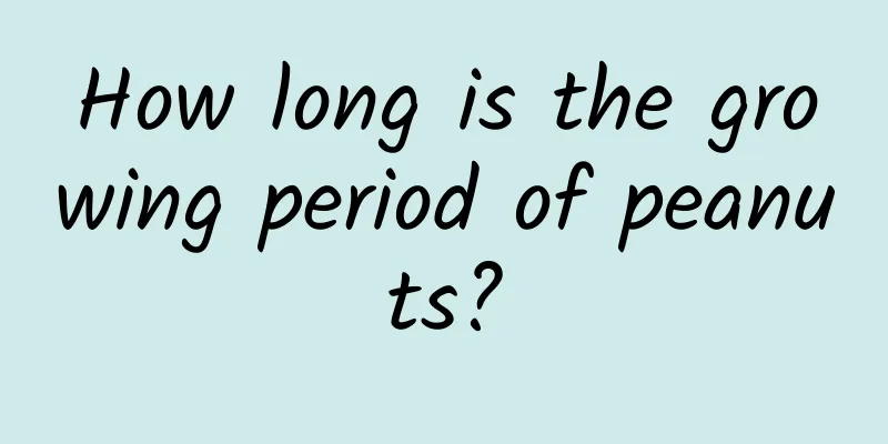 How long is the growing period of peanuts?