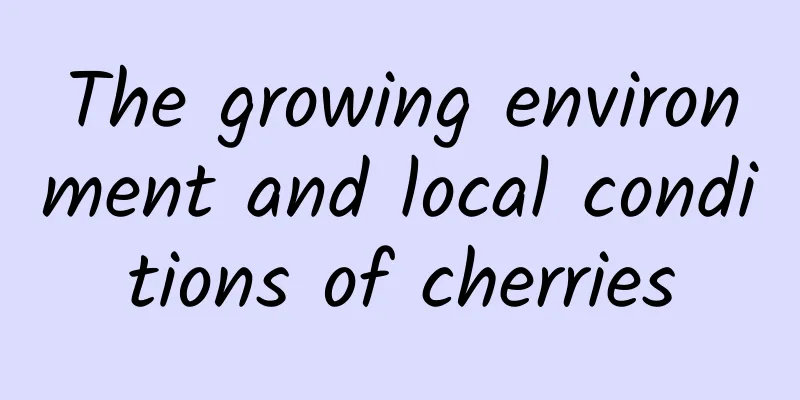 The growing environment and local conditions of cherries