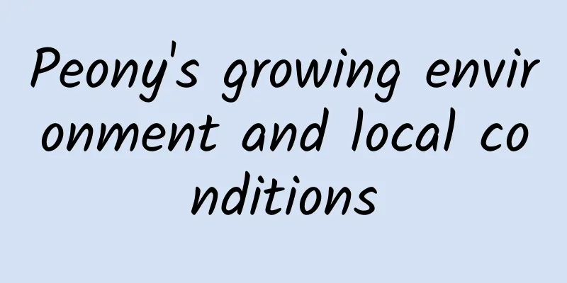 Peony's growing environment and local conditions