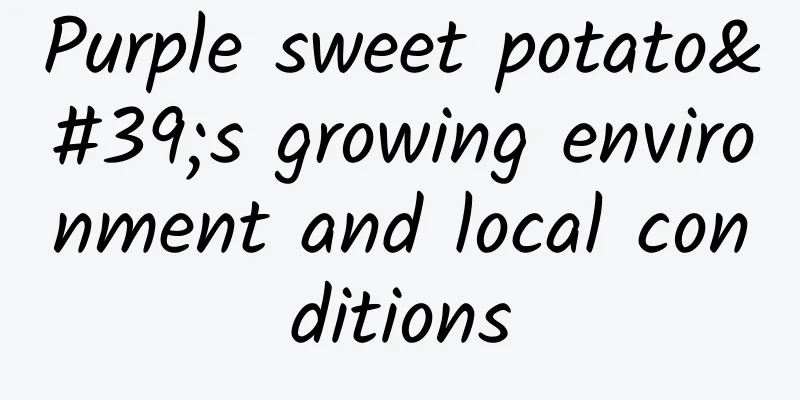 Purple sweet potato's growing environment and local conditions