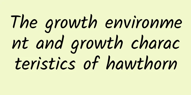The growth environment and growth characteristics of hawthorn