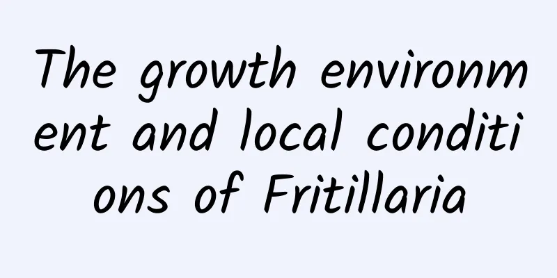 The growth environment and local conditions of Fritillaria