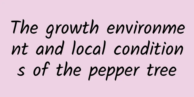 The growth environment and local conditions of the pepper tree