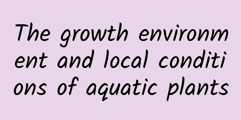 The growth environment and local conditions of aquatic plants