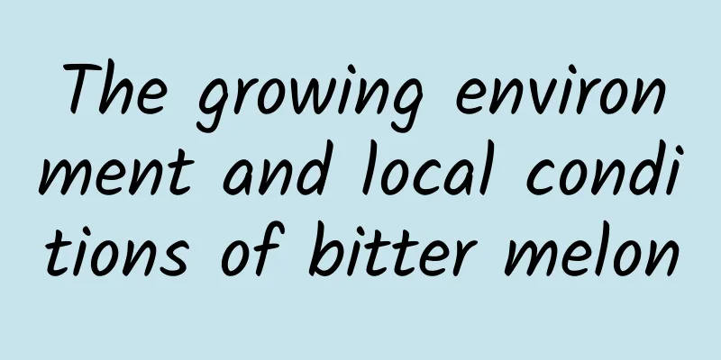 The growing environment and local conditions of bitter melon